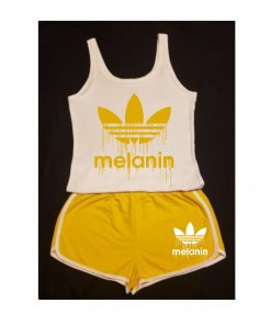 Yellow Melanin Drip Women Short Set